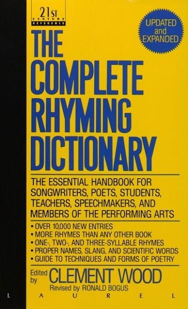 THE COMPLETE RHYMING DICTIONARY : UPDATED AND EXPANDED | 9780440212058 | CLEMENT WOOD
