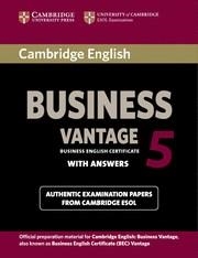 BEC VANTAGE CAMBRIDGE PRACTICE TEST 5 SB+KEY | 9781107664654 | CAMBRIDGE ESOL
