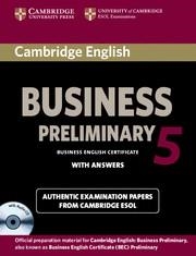 BEC PRELIMINARY CAMBRIDGE PRACTICE TEST 5 SB+KEY+C | 9781107699335 | CAMBRIDGE ESOL