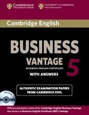 BEC VANTAGE CAMBRIDGE PRACTICE TEST 5 SB+KEY+CDS | 9781107606937 | CAMBRIDGE ESOL