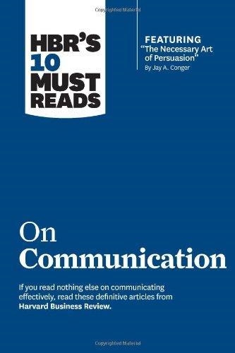 ON COMMUNICATION | 9781422189863 | HARVARD BUSINESS REVIEW