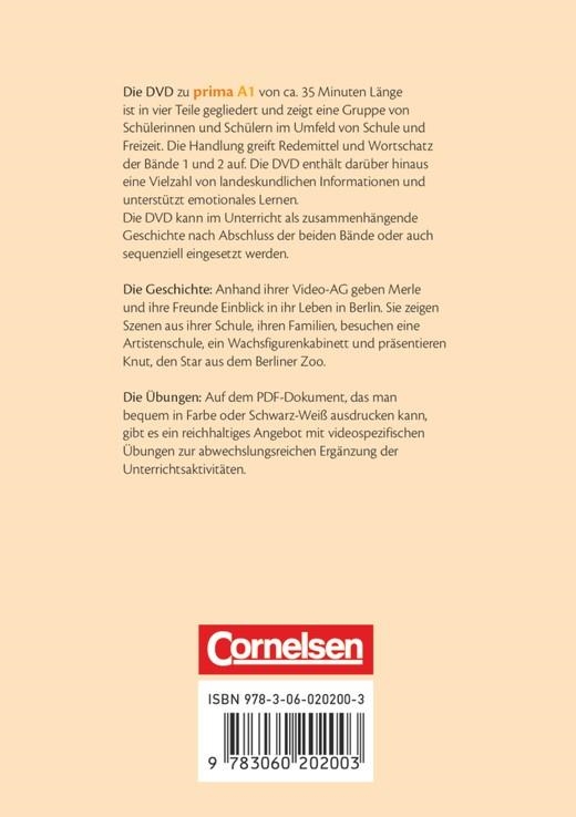 PRIMA A1 BAND 1 / 2 -  VIDEO DVD | 9783060202003 | CORNELSEN