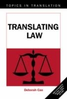 TRANSLATING LAW | 9781853599545 | DEBORAH CAO