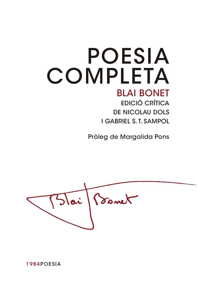 BLAI BONET POESIA COMPLETA | 9788415835462 | Bonet i Rigo, Blai