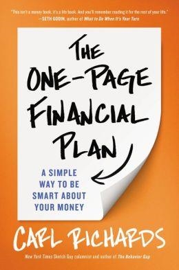 THE ONE-PAGE FINANCIAL PLAN | 9781591847557 | CARL RICHARDS