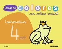 LETRAS DE COLORES CON ENLACE INICIAL CUAD LECTOESC | 9788429489026