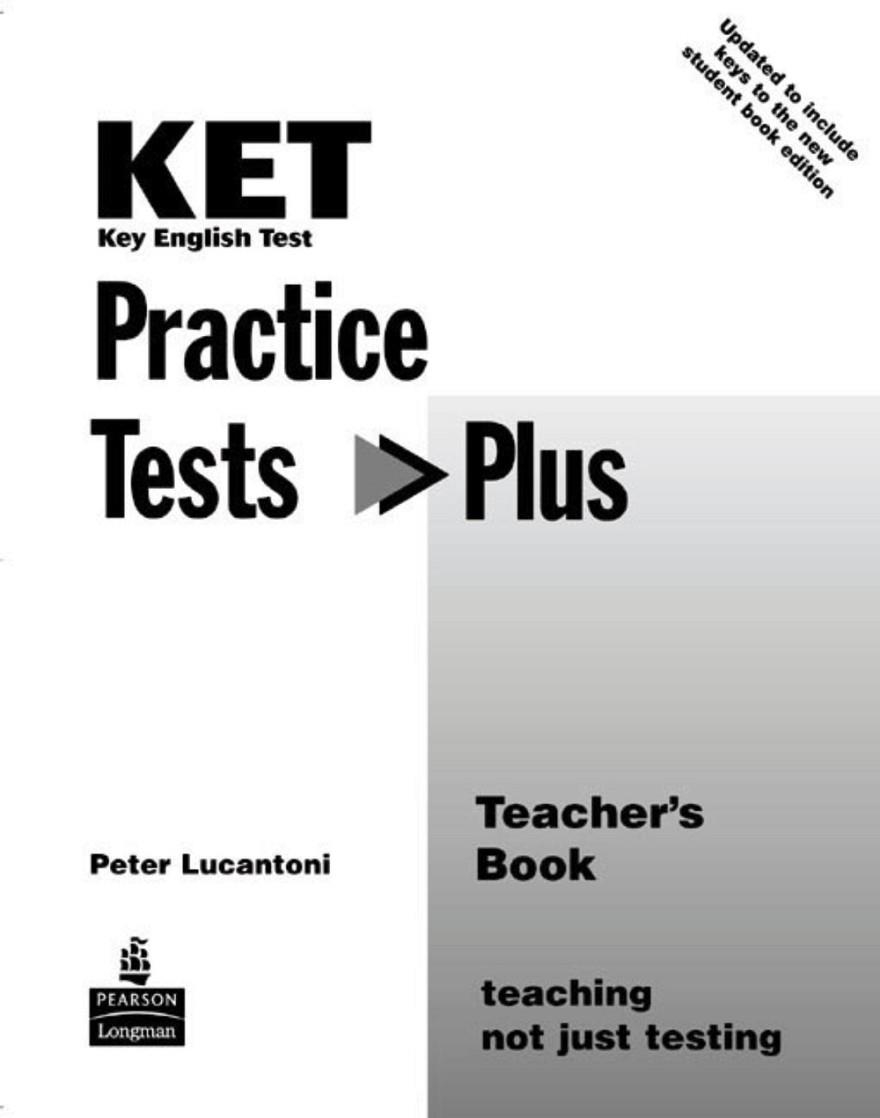 KET PRACTICE TESTS PLUS TB | 9780582829091 | PETER LUCANTONI