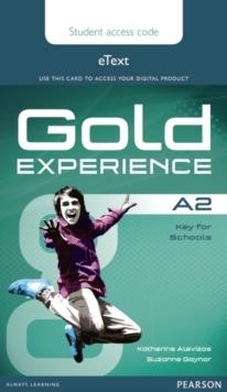 GOLD EXPERIENCE A2 ETEXT STUDENT ACCESS CARD | 9781447973959 | KATHRYN ALEVIZOS