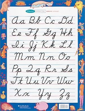 D'NEALIAN HANDWRITING WALL CHART CURSIVE | 9780673360953 | GYB