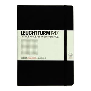NOTEBOOK MEDIUM A5, TAPA DURA, CUADRICULA NEGRO | 4004117258381