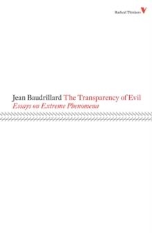 TRANSPARENCY OF EVIL | 9781844673452 | JEAN BAUDRILLARD
