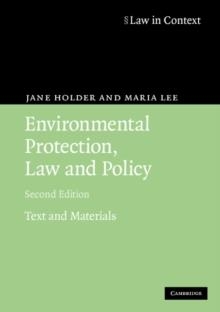 ENVIRONMENTAL PROTECTION, LAW AND POLICY | 9780521690263 | HOLDER/LEE