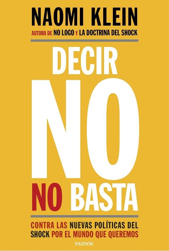 DECIR NO NO BASTA | 9788449333927 | Klein, Naomi