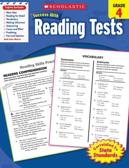 SCHOLASTIC SUCCESS WITH READING TEST G4 | 9780545201100 | SCHOLASTIC