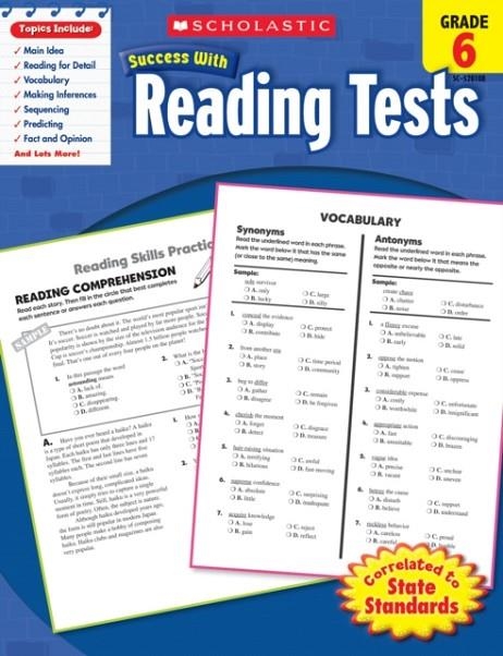 SCHOLASTIC SUCCESS WITH READING TEST G6 | 9780545201087