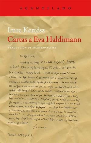 Cartas a Eva Haldimann | 9788415277910 | Kertész, Imre