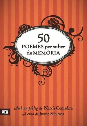 50 poemes per saber de memòria | 9788492907861 | Subirana i Ortín, Jaume