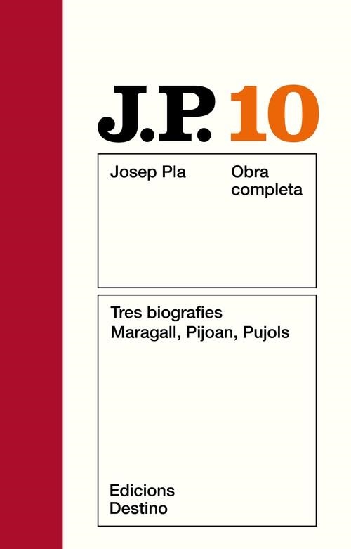 O.C.J.PLA 10 TRES BIOGRAFIES | 9788423305186 | Pla, Josep