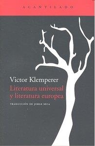 Literatura universal y literatura europea | 9788492649617 | Klemperer, Victor