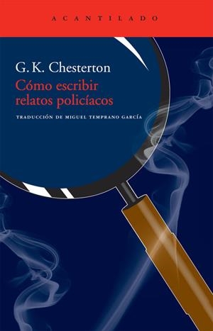 Cómo escribir relatos policíacos | 9788415277125 | Chesterton, G.K.