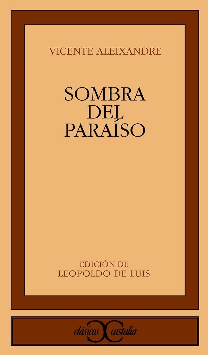 Sombra del Paraíso                                                              . | 9788470392283 | Aleixandre, Vicente