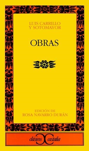 Obras. Luis Carrillo y Sotomayor                . | 9788470395741 | Carrillo y Sotomayor, Luis