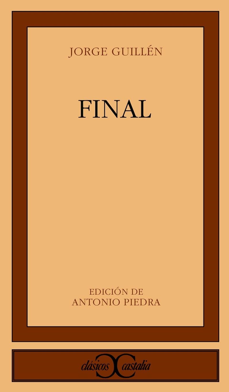 Final. | 9788470395406 | Guillén, Jorge