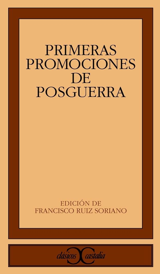 Primeras promociones de la posguerra. Antología poética                         . | 9788470397691 | Figueroa, Ángela;Conde, Carmen;Varios autores