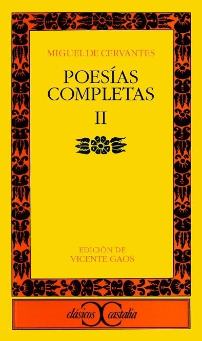 Poesías completas, II                                                           . | 9788470393730 | Cervantes Saavedra, Miguel de