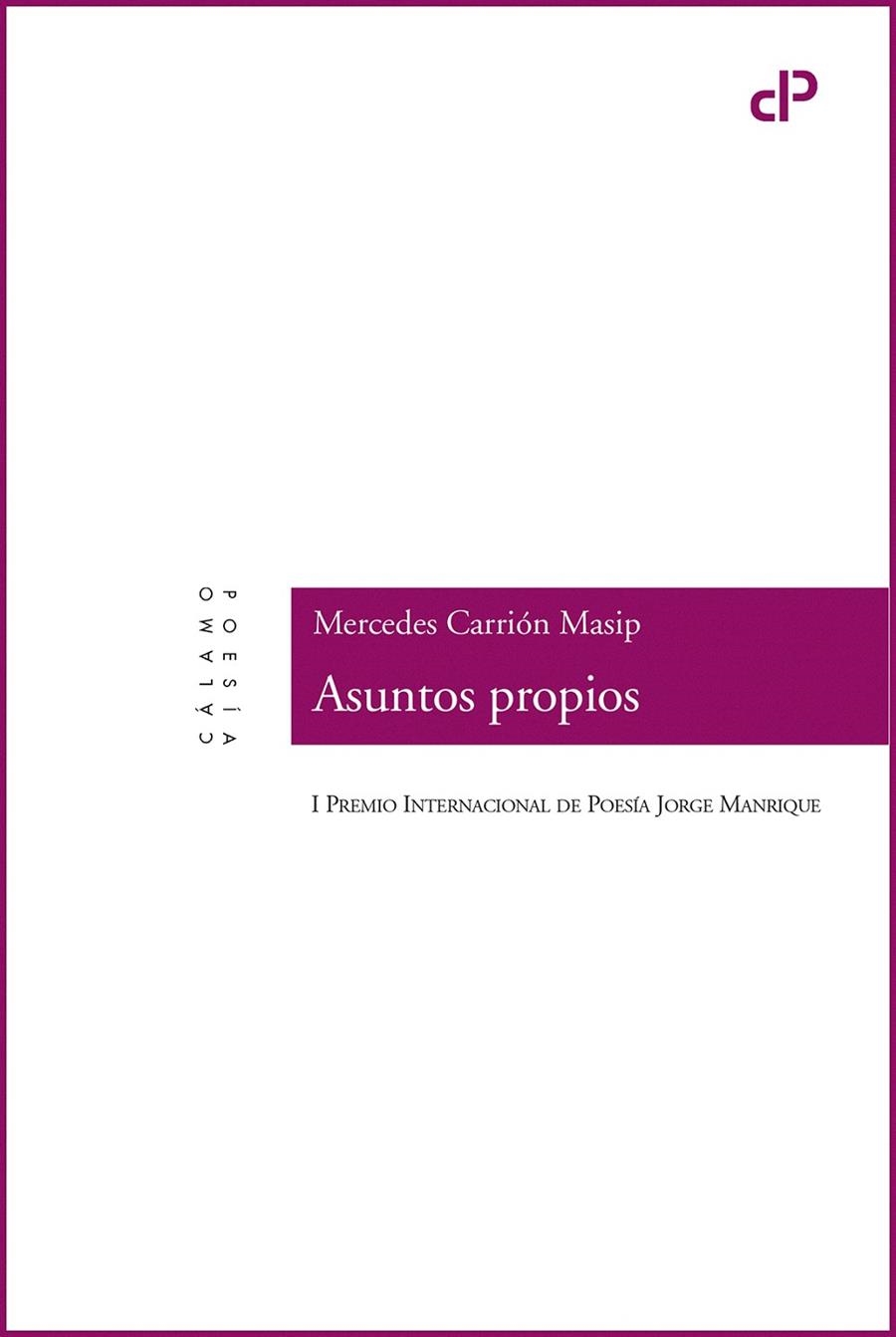 Asuntos propios | 9788416742073 | Carrión Masip, Mercedes