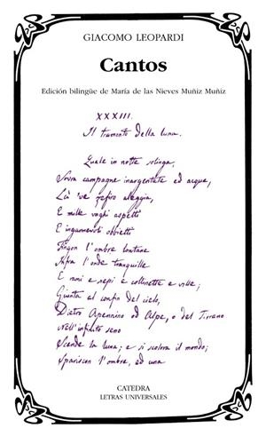 Cantos | 9788437626239 | GIACOMO LEOPARDI