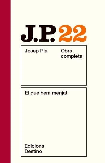 El que hem menjat | 9788497101622 | Pla, Josep