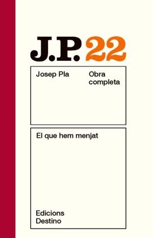 El que hem menjat | 9788497101622 | Pla, Josep