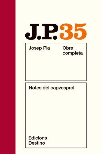 Notes del  capvesprol | 9788497101752 | Pla, Josep