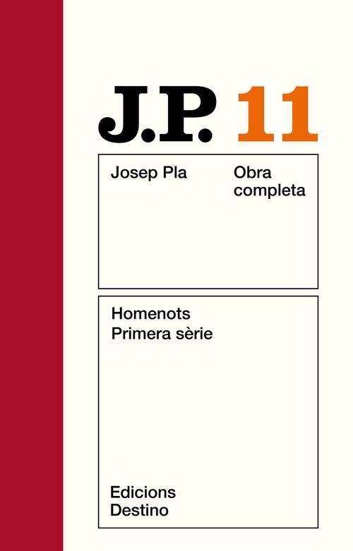 O.C.J.PLA 11 HOMENOTS 1 SERIE | 9788423300235 | Pla, Josep