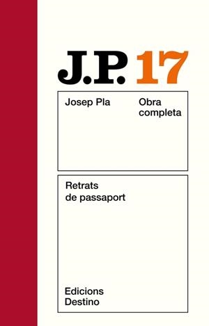 O.C.J.PLA 17 RETRATS DE PASSAPORT | 9788423305834 | Pla, Josep