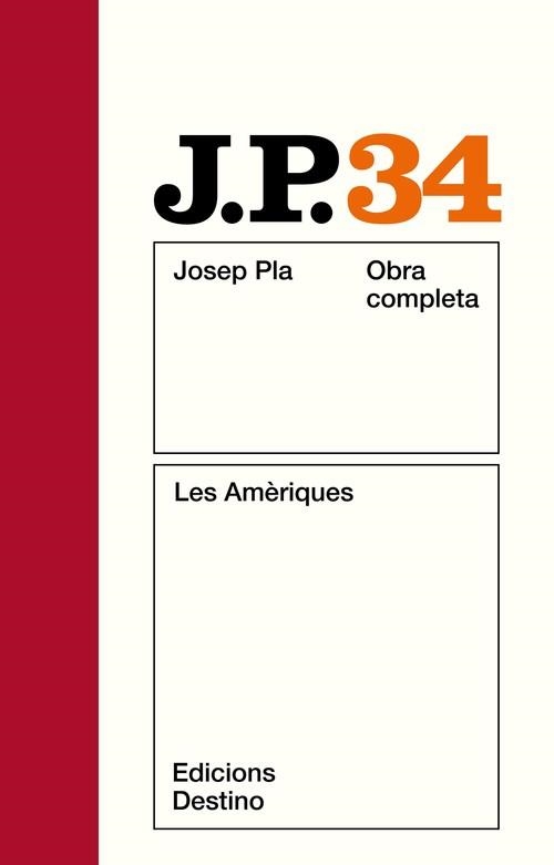 O.C.J.PLA 34 LES AMERIQUES | 9788423309665 | Pla, Josep