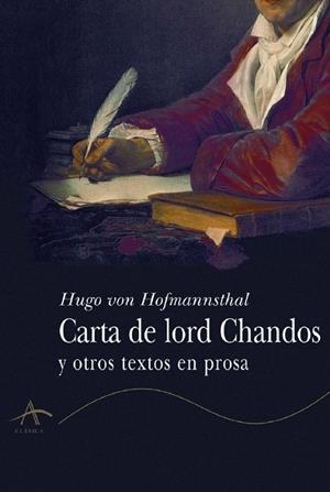 Carta de lord Chandos | 9788484280941 | Hoffmansthal, Hugo von