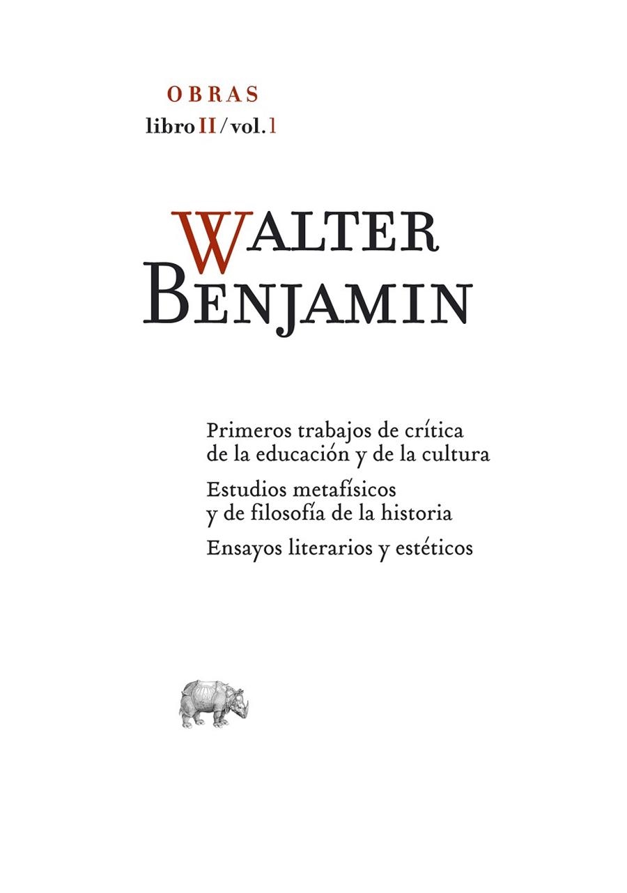 Obra completa. Libro II-1 | 9788496258914 | Benjamin, Walter