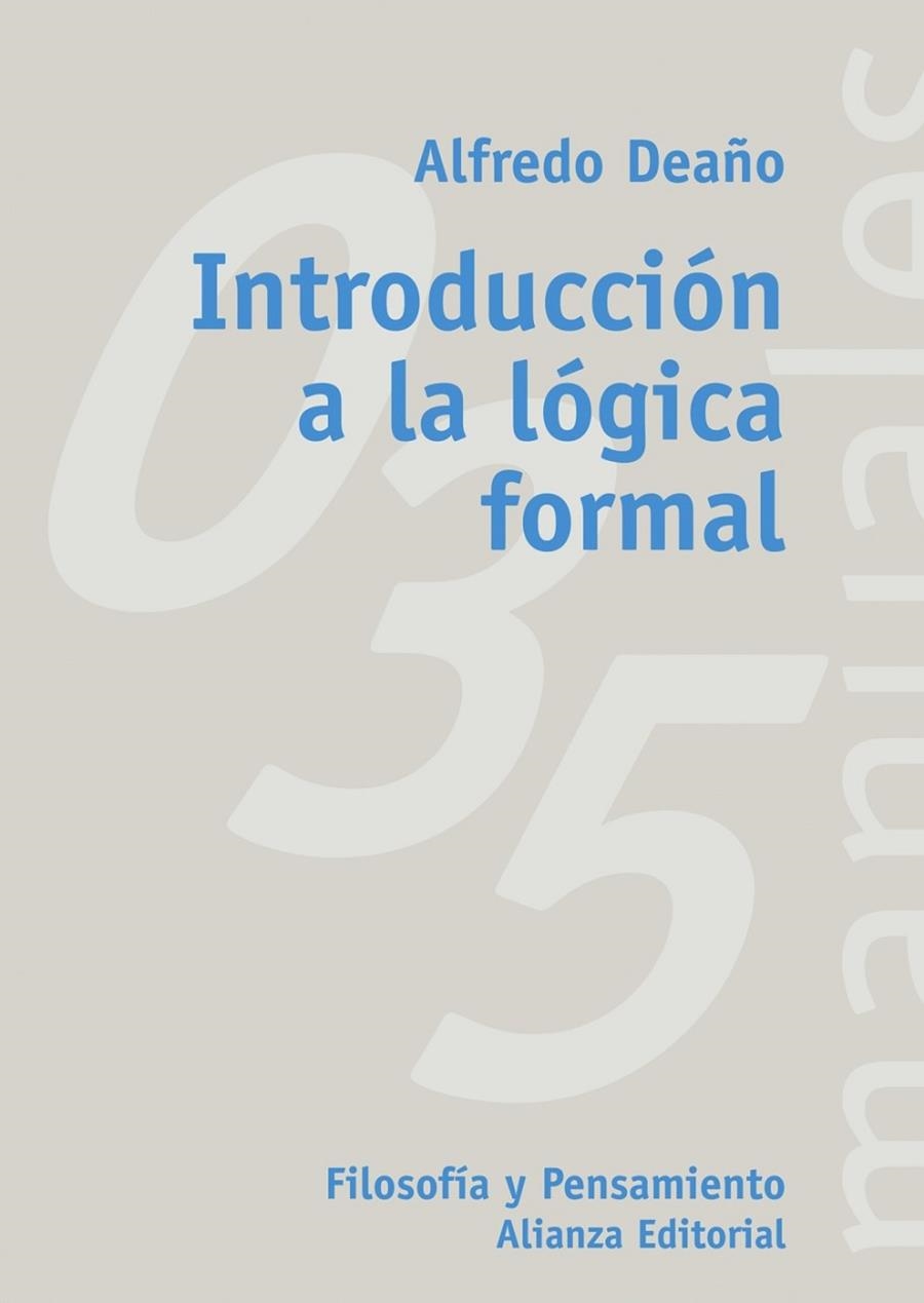 Introducción a la lógica formal | 9788420686813 | Deaño Gamallo, Alfredo