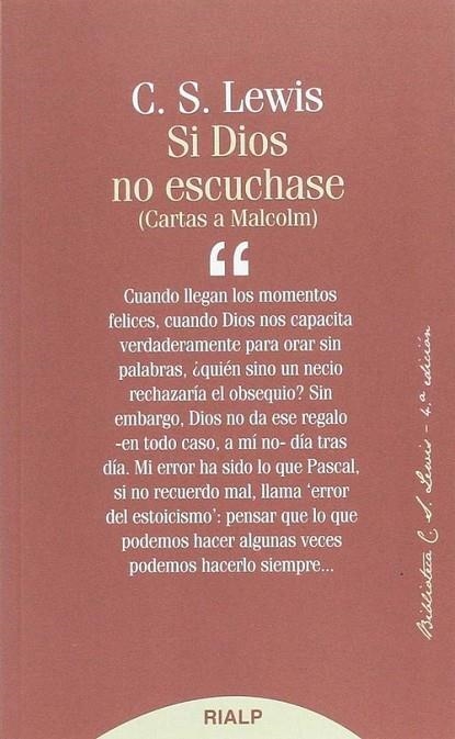 Si Dios no escuchase | 9788432148217 | Lewis , Clive Staples