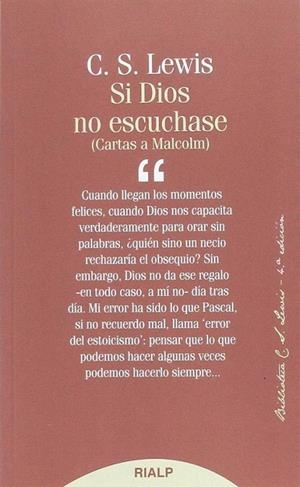 Si Dios no escuchase | 9788432148217 | Lewis , Clive Staples