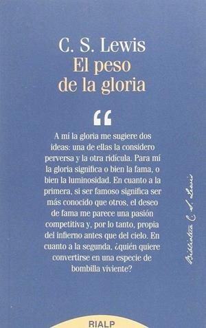 El peso de la gloria | 9788432148194 | Lewis , Clive Staples