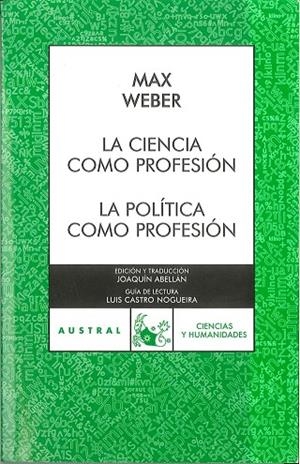 La ciencia como profesión / La política como profesión | 9788467023893 | Weber, Max