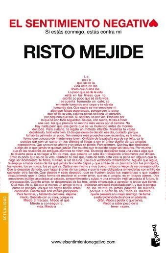 El sentimiento negativo | 9788467036350 | Mejide, Risto