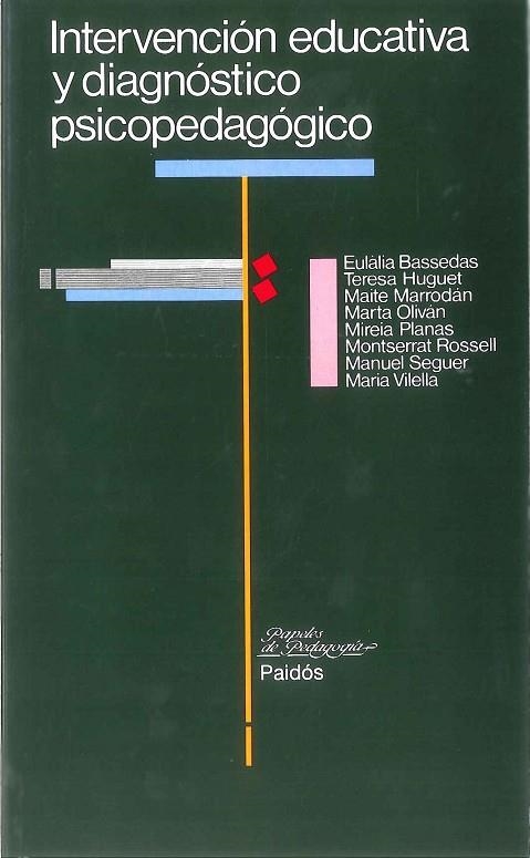 Intervención educativa y diagnóstico psicopedagógico | 9788475096896 | Bassedas, Eulalia