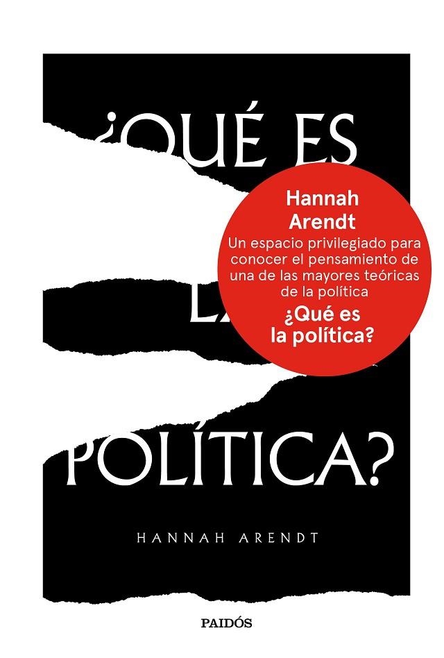 ¿Qué es la política? | 9788449334382 | Arendt, Hannah