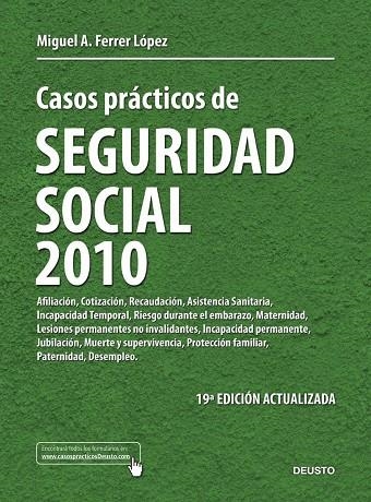 Casos prácticos de Seguridad Social 2010 | 9788423427758 | Ferrer López, Miguel Ángel