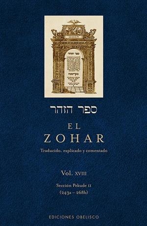 El Zohar, (Vol. 18) | 9788415968368 | BAR IOJAI, RABI SHIMON