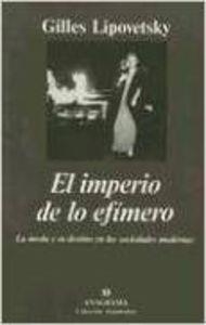 El imperio de lo efímero | 9788433913289 | Lipovetsky, Gilles